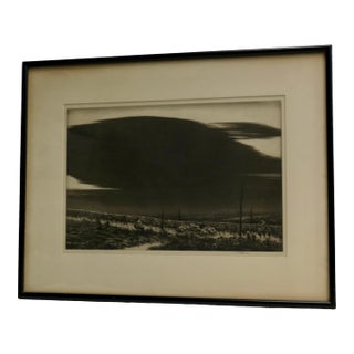 1930s “The Great Black Cloud”, Original Etching by Kerr Eby For Sale