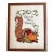 1960s Vintage Thanksgiving Harvest Cornucopia Needlepoint Folk Art Print Piece For Sale