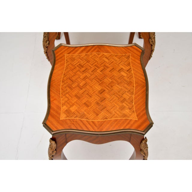 Brown Vintage Louis XV French Nesting Tables, 1930, Set of 3 For Sale - Image 8 of 11