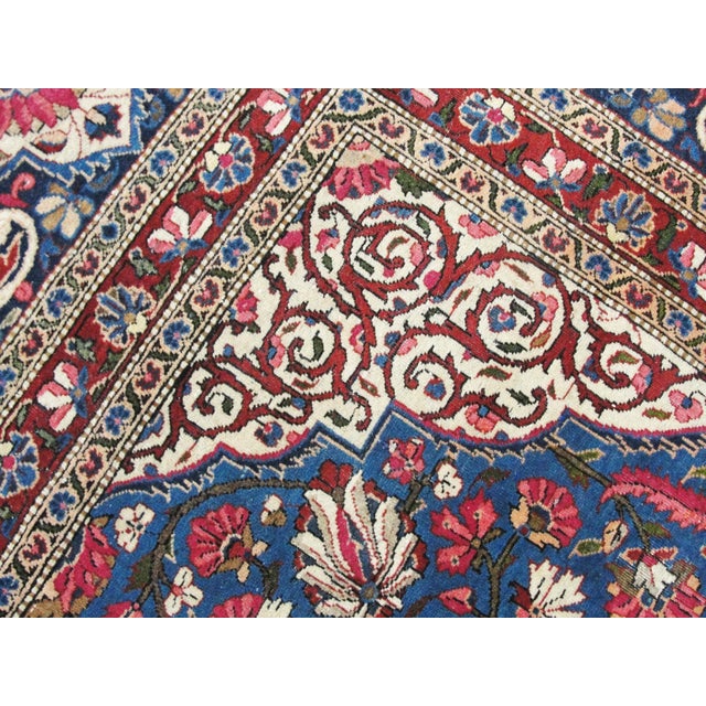 Antique Persian Dabir Kashan, 8'4" × 11'4" For Sale - Image 10 of 10