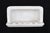 Antique recessed soap dish made of white enameled cast iron with a rectangular shape. Good condition with surface wear and...