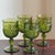 Glass 1960s Avocado Green Pressed Glass Goblets — Set of 4 For Sale - Image 7 of 13