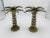 This is a really great, old vintage pair of palm tree candle sticks! They are made of wood! The leaves and bases are...