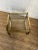 Hollywood Regency Vintage Brass and Glass Side/Coffee Table With Fluted Wood Accents in the Manner of Mastercraft For Sale - Image 3 of 9