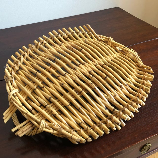 Tan Mid-20th Century Catalan Style Tray For Sale - Image 8 of 12