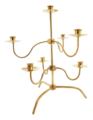 Mid-Century Modern Swedish Brass Candelabra, 1950s