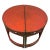 19th Century Antique Chinese Carved Redlacquered Half Moon Tables, Set For Sale - Image 4 of 14