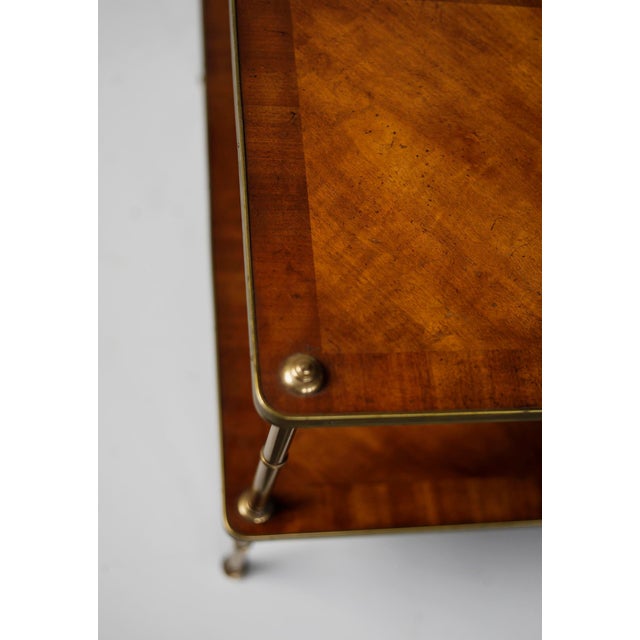 Wood Side Table - Beacon Hill Mahogany and Brass For Sale - Image 7 of 8