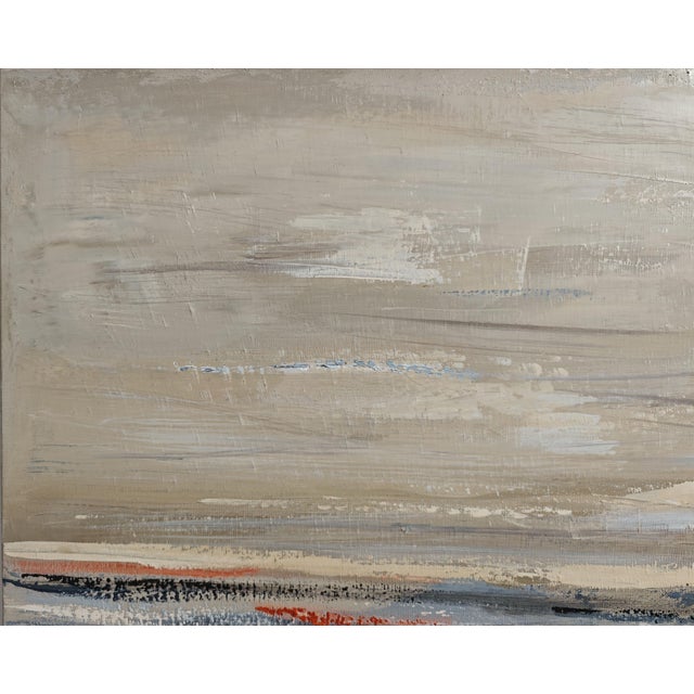 Between Horizons Is an Original Contemporary Abstract Landscape Painted in Oil on Canvas by French Artist Sophie Dumont. For Sale - Image 4 of 9