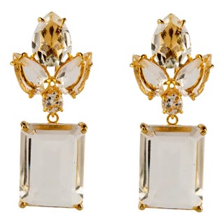 Prague Earrings, Gold, Clip On For Sale