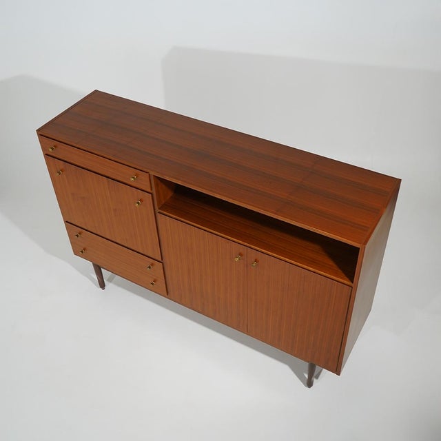 Mid-Century Modern Wooden Sideboard with Integrated Bar, 1960s For Sale - Image 3 of 16