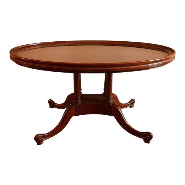 Antique Mahogany Butlers Table With Removable Glass Tray Top Chairish