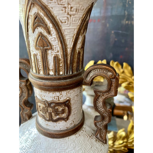 James Mont 1960s Italian Terracotta Lamp in the Style of James Mont For Sale - Image 4 of 13