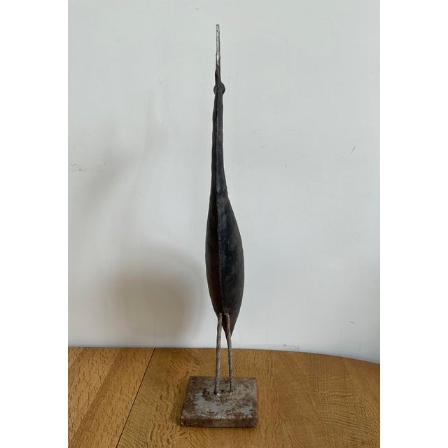 Vintage Garden Heron Sculpture For Sale - Image 11 of 11