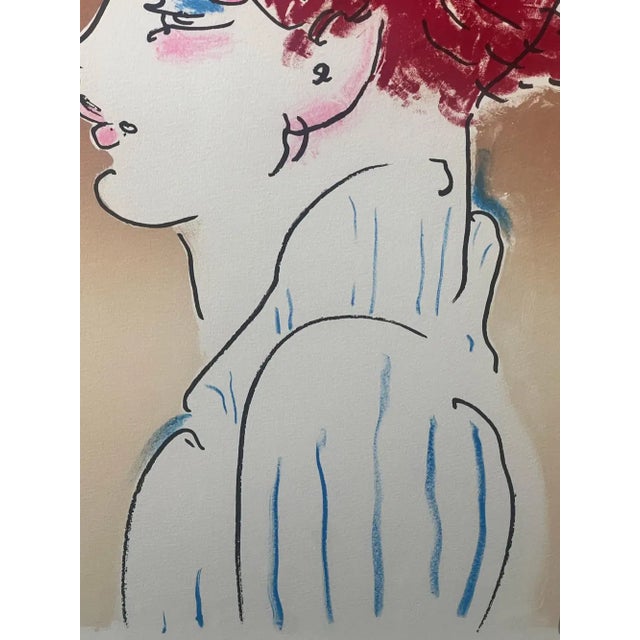 Peter Max Color Silkscreen Girl From Ibiza Hand Signed , Numbered & Framed 1981 For Sale - Image 9 of 12