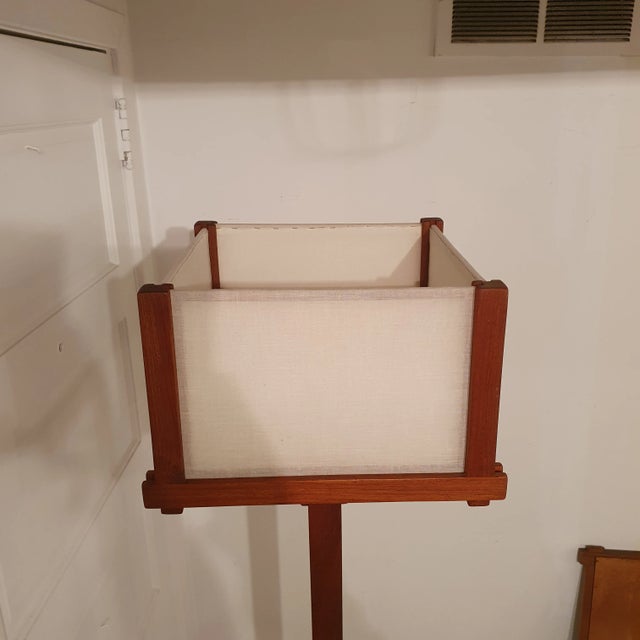 1960s 1960s Custom Made Teak Floor Lamp in the Style of Nakashima For Sale - Image 5 of 8