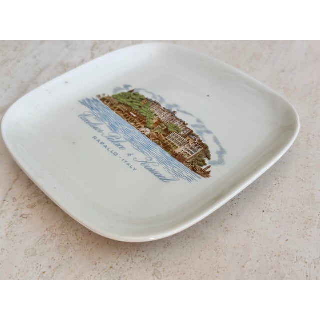 Mid 20th Century Vintage Hotel Excelsior Palace and Kursaal Rapallo Italy Dish For Sale - Image 5 of 9