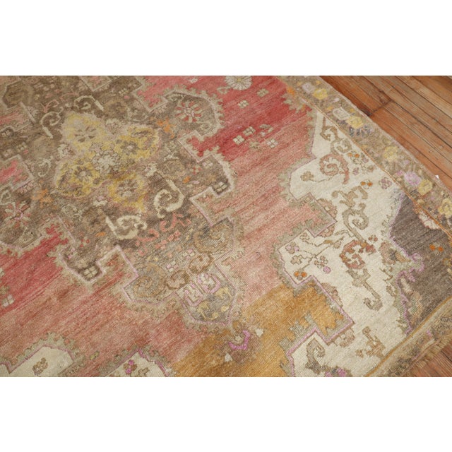 Zabihi Collection Large Scale Pink Turkish Kars Oversize Rug For Sale - Image 9 of 12