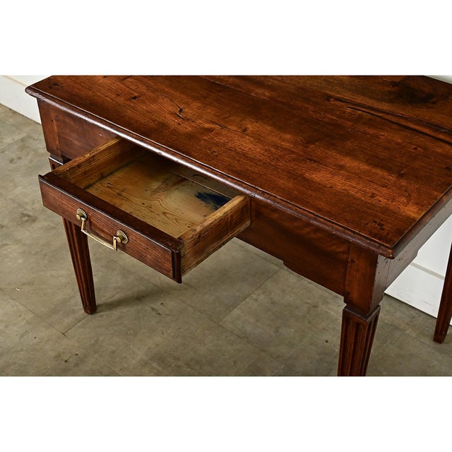 French French 19th Century Walnut Writing Desk-Side Table For Sale - Image 3 of 12