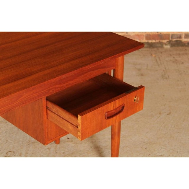 Mid-Century Danish Teak Desk by Gunnar Nielsen for Tibergaard, 1960s For Sale - Image 9 of 15