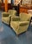 This product is a pair of Danish MCM green velour club chairs. Feature an earthy green color and a stylish Danish design....
