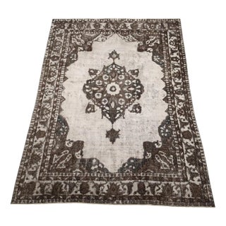 Vintage Turkish Rug in Cotton and Wool For Sale