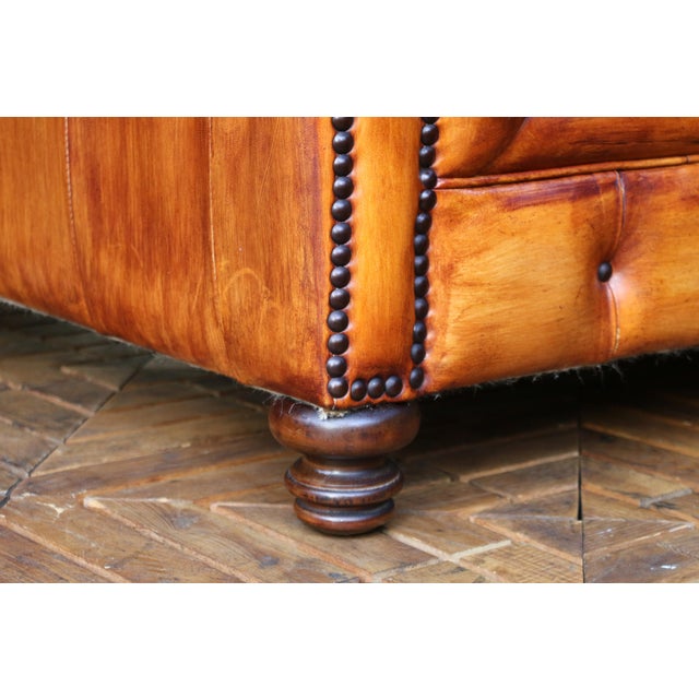 Vintage Chesterfield Brown Leather Sofa, 1980s For Sale - Image 10 of 18