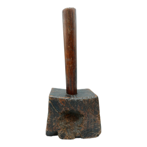 Early 19th-C English Wooden Mallet – Square Base