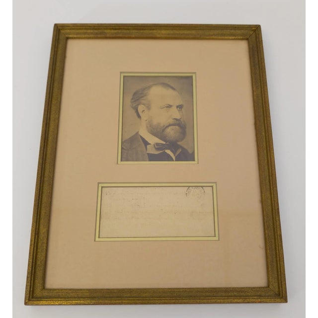 We are selling this antique CDV type photograph and letter or telegraph. This photograph is of French Composer Charles...