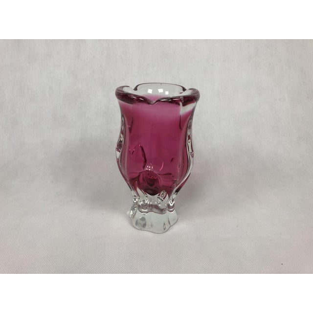 1960s Bohemian Glass Table Vase attributed to Josef Hospodka for Chribska, 1960s For Sale - Image 5 of 8