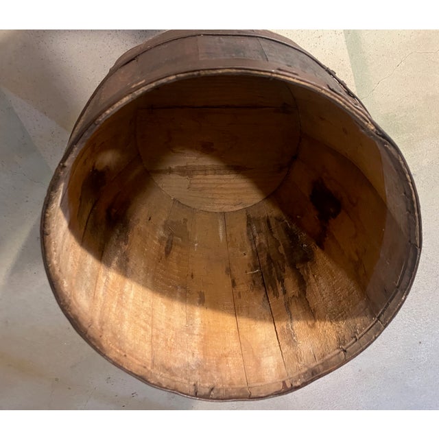 Mid 19th Century Whale Oil Barrel Table Nantucket Whaling Co Oak With Glass Top Farmhouse Primitive For Sale - Image 5 of 7