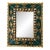Spanish Folk Art Mirror With Mosaic Carved Gilt Wood Frame 30s 40s 15”x19” Rare For Sale