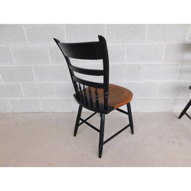 L Hitchcock Maple Stenciled Arrow Back Sheraton Chairs - Set of 4 For Sale - Image 11 of 14