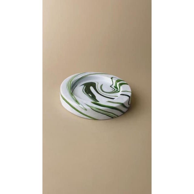 Vintage Murano Glass Bowl in Swirl Green by Sergio Asti for Venini, 1970s For Sale - Image 11 of 13
