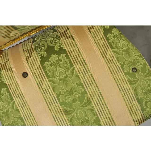 Late 20th Century Vintage French Louis XV Style Gold Giltwood Carved Boudoir Side Chairs - A Pair For Sale - Image 9 of 10