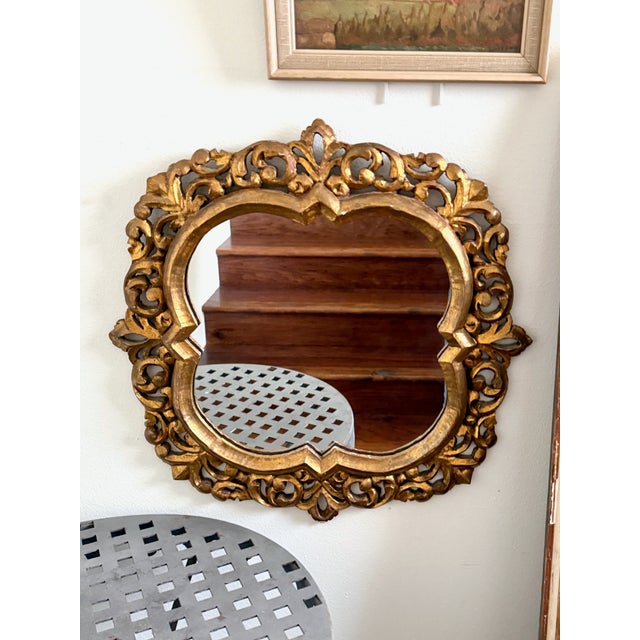 Beautiful hand finished Florentine mirror. Lovely Italian accent piece with gilt and gesso over wood. . I am not sure if...