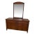 Drexel Mid Century Modern Maoghany Lowboy Dresser With Matching Mirror and Hidden Compartment For Sale