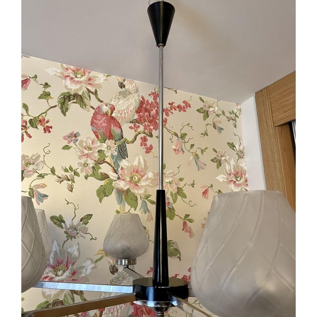 Mid-Century Modern Pendant Lamp in Metal, 1950s For Sale - Image 9 of 18