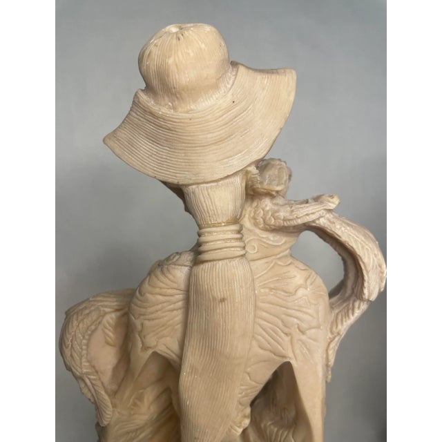 Pair of Asian Chinoiserie Cream Tabletop Figurines For Sale In Houston - Image 6 of 11