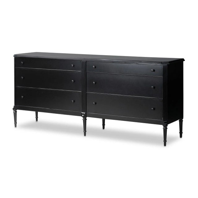2020s Four Hands Lendon 6 Drawer Dresser - Black For Sale - Image 5 of 12