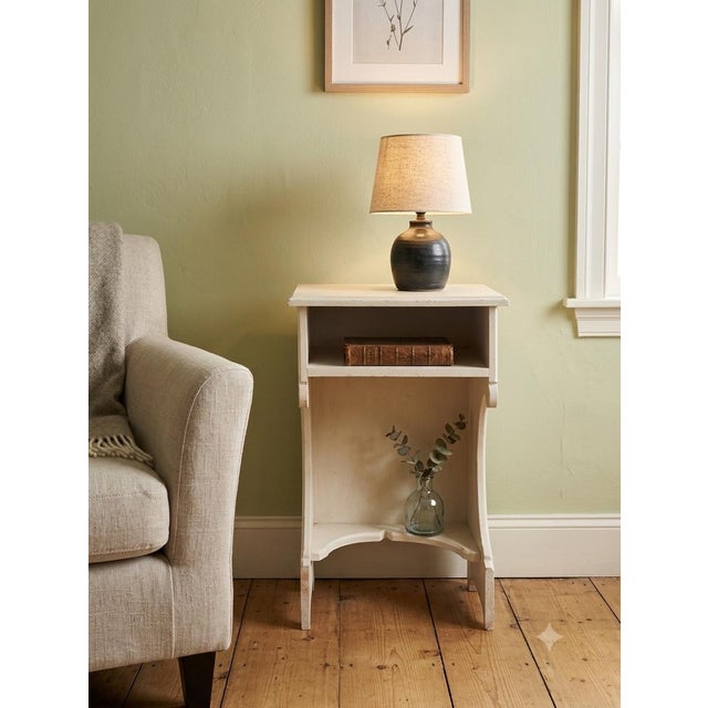 Small Vintage Cream Cubby Side Table For Sale In Salt Lake City - Image 6 of 9