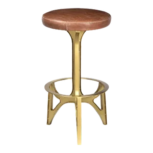 Matthew Izzo Home Ersa Leather Bar Stool