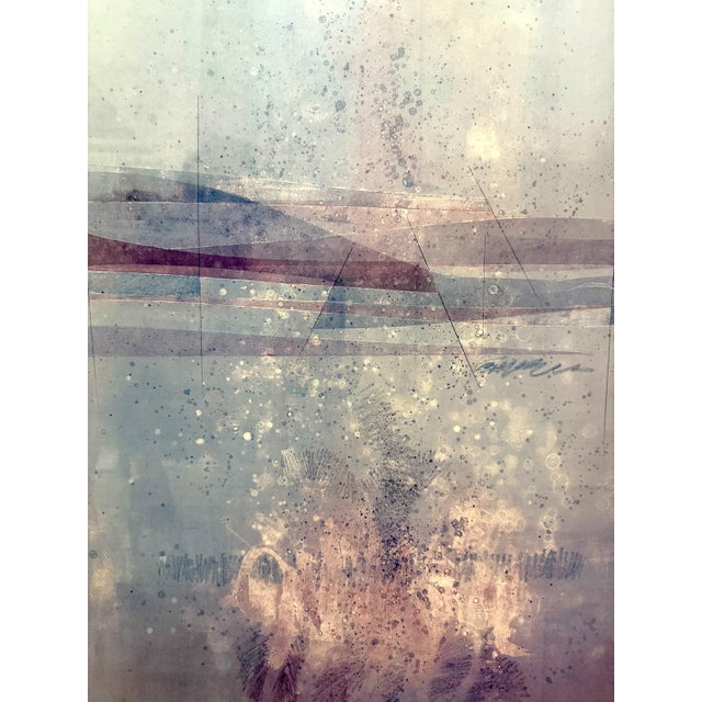 1980s Original Gerald Brommer Monotype Print Landscape Series 9 Signed Framed For Sale In Las Vegas - Image 6 of 15