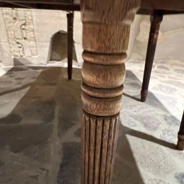 English 1920s Fine Gateleg Drop Leaf Dining Table Solid Mahogany Sculptural Legs For Sale - Image 3 of 13