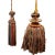 Pair of Tassels: Pagoda Shaped & Rainbow Colored For Sale