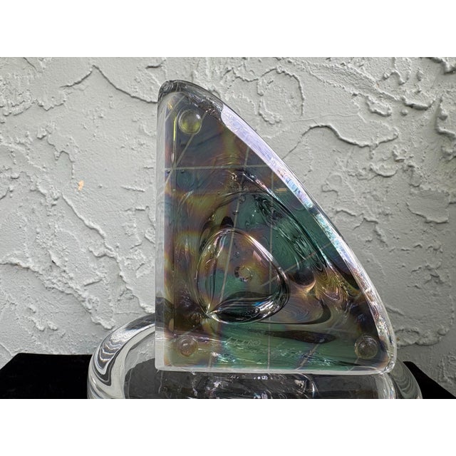 Signed Egerman Studio Art Glass Perfume Bottle, Dated 1994 For Sale - Image 9 of 10