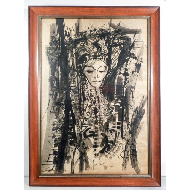 Guido De Bonis, Untitled, 1961, Watercolor and Mixed Media on Paper, Framed For Sale - Image 7 of 12