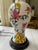 Vintage Floral Ceramic Table Lamp, White Hand-Painted Flower Motif, Traditional Cottage Style, 29” Tall, Decorative Accent Lamp For Sale - Image 9 of 10