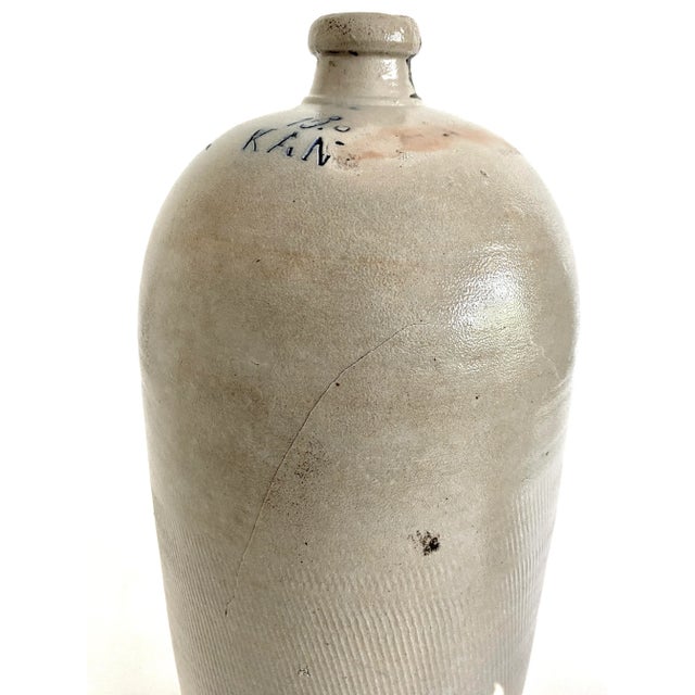 Gray 19th C Dutch Stoneware Salt Glazed Vessel For Sale - Image 8 of 8