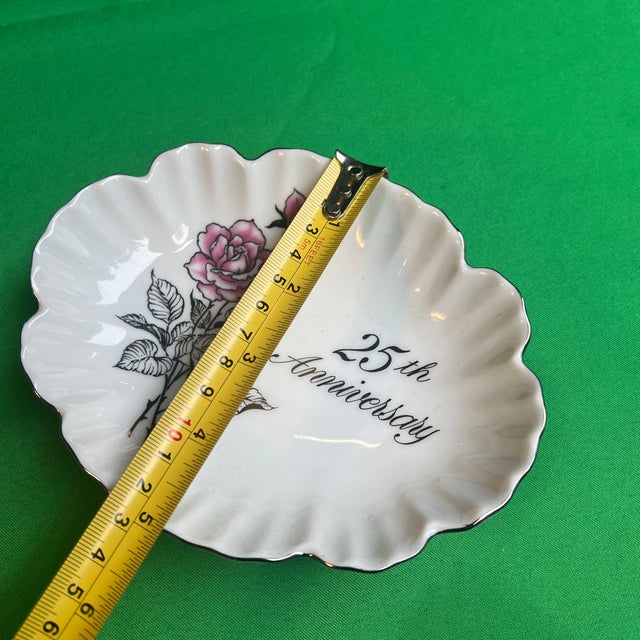 Petite Ceramic 25th Wedding Anniversary Dish For Sale In Atlanta - Image 6 of 7